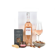 Unieke, fruitige rosé wijn, aangevuld met heerlijke snacks voor de ideale aperitief.
