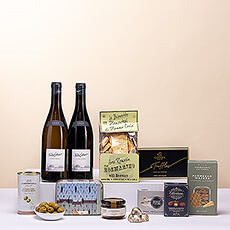 Célébrez avec deux prestigieux vins de la Loire, l'un rouge et l'autre blanc. Combinez-les avec nos collations gastronomiques pour une expérience gustative digne de ce nom.