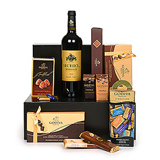 Godiva Chocolade Deluxe met Bordeaux Margaux