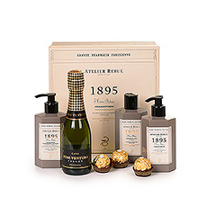 Atelier Rebul 1895 geschenkset, Cava Pere Ventura mini & Ferrero Rocher