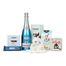 Mom & Baby Boy Gift with Pommery Champagne