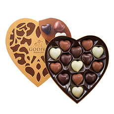 Godiva Coeur Iconique Chocolats, 14 pcs