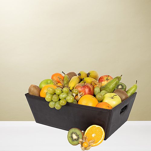 Classic Fruit in Leather Hamper