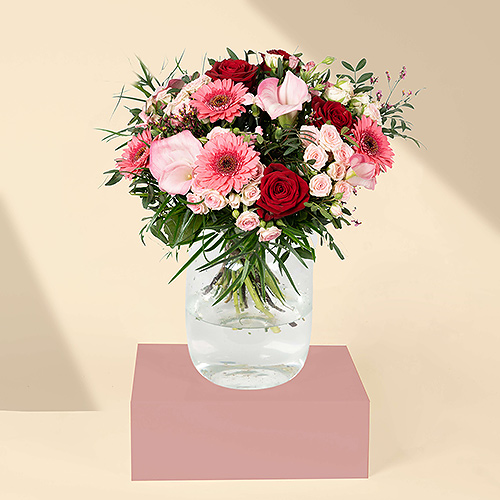 Roze & Rood Boeket Medium