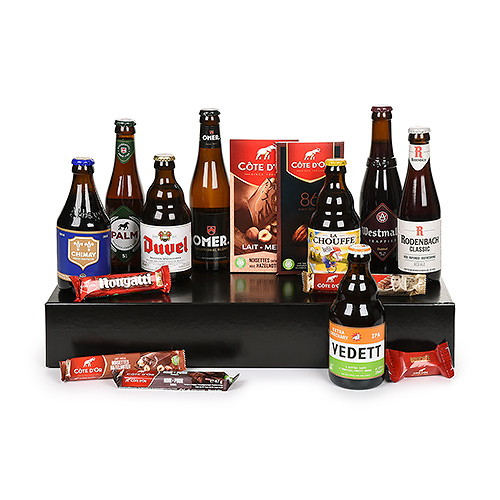 Boîte Cadeau Sélection de Bières et de Chocolats Belges