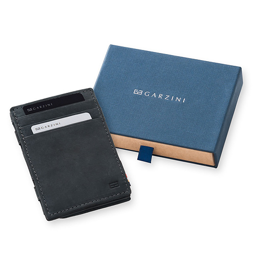 Garzini Portefeuille Magique Noir avec Poche Porte-Monnaie