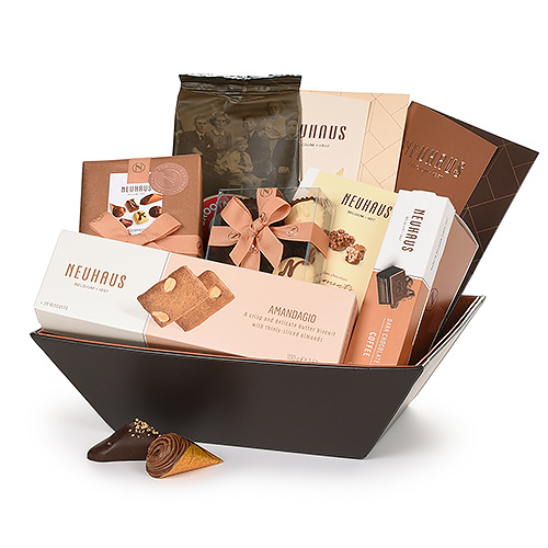 Neuhaus Leather Gift Basket Hot Chocolate
