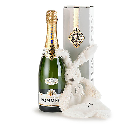 Geboortegeschenk Pommery Blanc de Blancs & Doudou