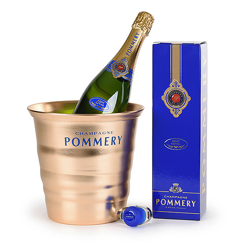 Pommery Brut avec Seau à Champagne & Bouchon