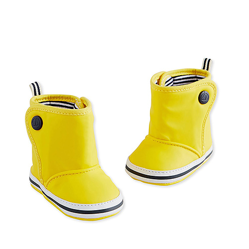 Petit Bateau : Yellow Baby Boots, 6 Months - Size 19/20