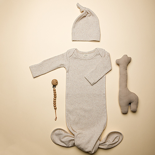 Ensemble Nouveau-né Muchie Baby Beige avec Trixie Giraffe