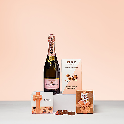 Moët Rosé & Neuhaus Chocolates