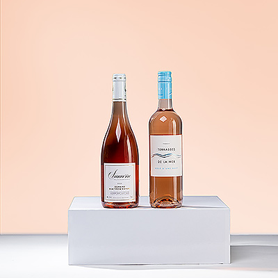 Y a-t-il quelque chose de plus délicieux que de déguster un bon verre de vin rosé par une douce soirée d'été sur le balcon ou la terrasse? Faites plaisir à votre famille ou à vos amis avec ce duo de dégustation de vins rosés français.
