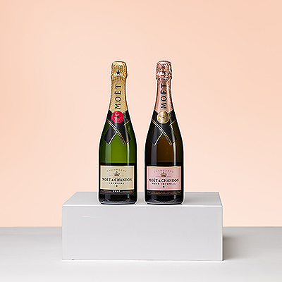 Moët &#38;#38; Chandon est connu pour ses champagnes intemporels et prestigieux. Dans ce duo spécial de dégustation, le bénéficiaire se verra offrir l&#38;#39;élégance classique de Moët &#38;#38; Chandon Brut Impérial et la beauté de Moët &#38;#38; Chandon Rosé Impérial.