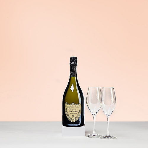 Champagne Dom Perignon & 2 verres