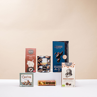 Wat is er leuker dan een groot geschenk te ontvangen gevuld met de beste chocolade uit Europa?
