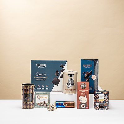 Le cadeau ultime pour les amateurs de chocolat: le Chocoholic Deluxe! Un best-seller permanent pour les amis, la famille, les entreprises et les fêtes de fin d'année. Ils apprécieront chaque instant délicieux de cette collection soigneusement sélectionnée parmi les meilleurs chocolats européens.