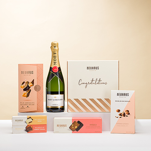 Coffret de félicitations Chocolats Premium & Moët