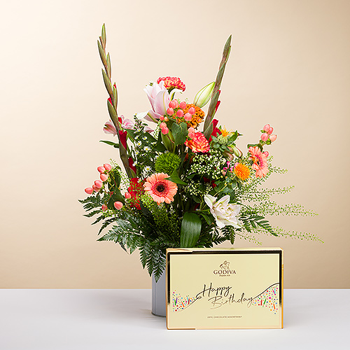 Trendy Mix avec Chocolats Godiva Happy Birthday
