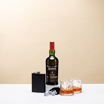 Whisky Ardbeg and 2 Glasses