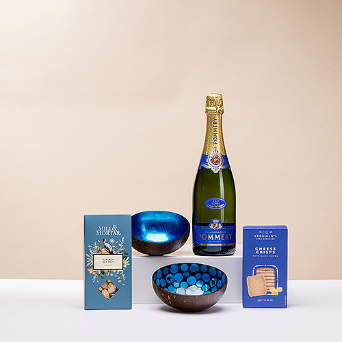 Champagne Pommery Brut & Coffret Apero P'tit Pot Blue Pearl