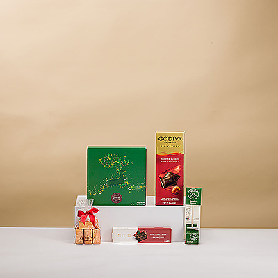Cette année, le Père Noël vous apporte une délicieuse collection de chocolats de Noël ! Cette édition limitée de Noël de notre populaire Chocoholic est le cadeau chocolaté de Noël idéal pour votre famille, vos amis, vos employés et vos collègues.