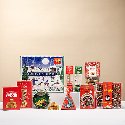 Si vous connaissez quelqu'un qui a une dent sucrée comme le Père Noël, le Sweet Tooth Deluxe de Noël est le cadeau idéal! Cette version de Noël en édition limitée de notre best-seller Sweet Tooth a tout pour plaire : une incroyable collection de biscuits, de bonbons, de chocolats et de friandises aux saveurs de Noël comme la cannelle, le pain d'épices et le caramel.