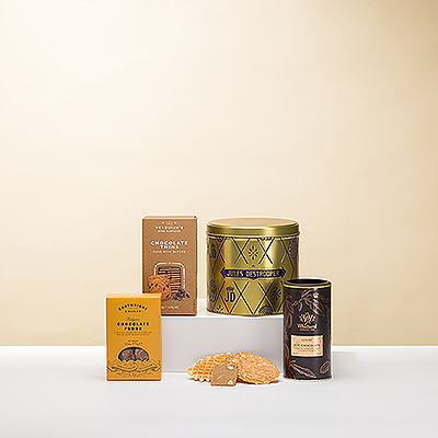 Quoi de mieux que des biscuits Jules Destrooper croustillants et un trio de riches gâteries au chocolat ? Ce cadeau est la gâterie parfaite pour votre amateur de chocolat préféré, quelle que soit l'occasion !
