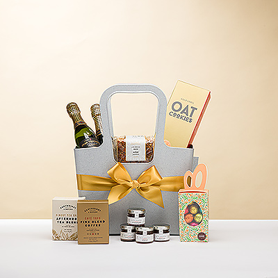 Célébrez Pâques avec ce magnifique cadeau de brunch de Pâques au vin mousseux! C'est le cadeau de Pâques idéal pour les familles et les adultes.