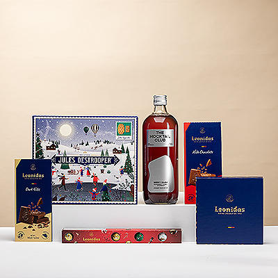 Célébrez les fêtes avec ce coffret élégant combinant des délices belges et une boisson premium sans alcool.