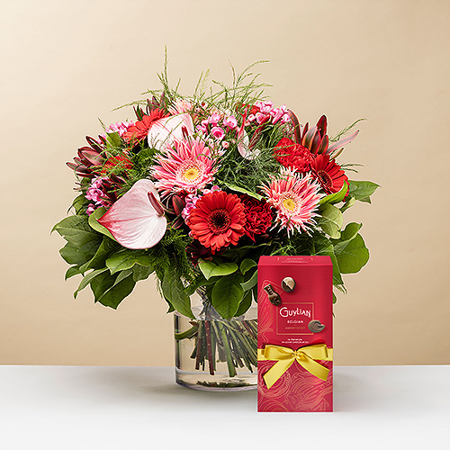 Bouquet pour la fête des Mères avec des chocolats offerts
