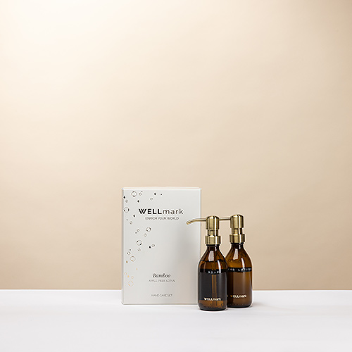 WELLmark Bamboo Coffret Soin des Mains – Savon Liquide & Lotion pour les Mains