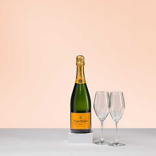 Champagne Veuve Clicquot & 2 Verres