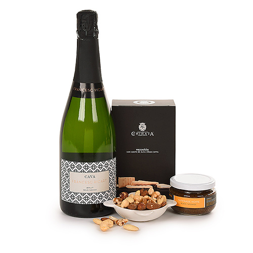 Francesc Ricart Cava geschenk met Snacks