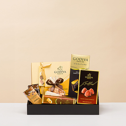 Godiva Black & Gold Gift Tray