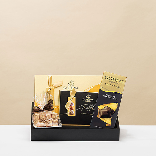 Godiva Black & Gold Gift Tray