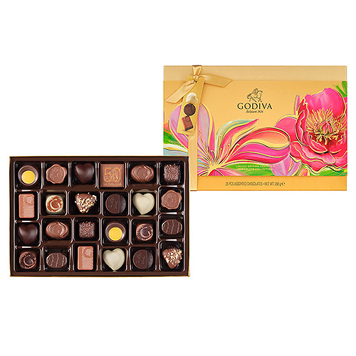 Godiva Gold Flower Box, 25 pcs