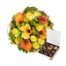 Charming Gold Bouquet & Godiva Chocolates [01]