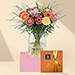 Gerbera Mix Bouquet & Leonidas Orange Giftbox [01]