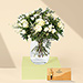 White Roses Bouquet & Godiva Chocolates [01]
