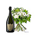 Simply White boeket & champagne Dom Perignon Vintage 2012 [01]