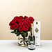Roses rouges avec Pommery Champagne [01]