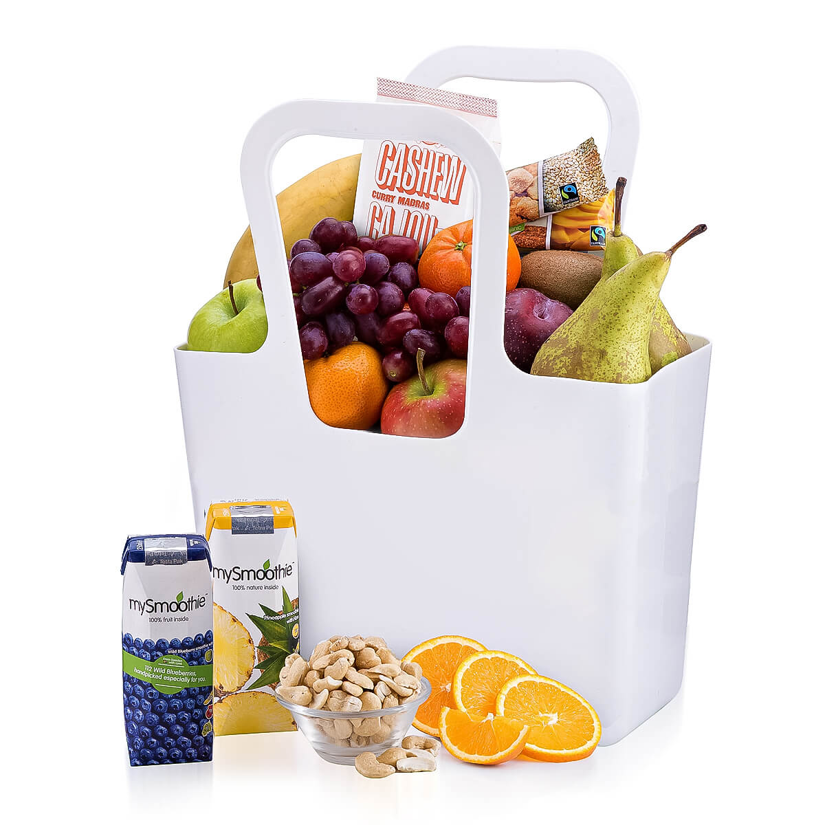 Geschenktas met Gezonde Lekkernijen Fruit Noten Geschenk Geschenktas met Gezonde Lekkernijen Fruit Noten Geschenk