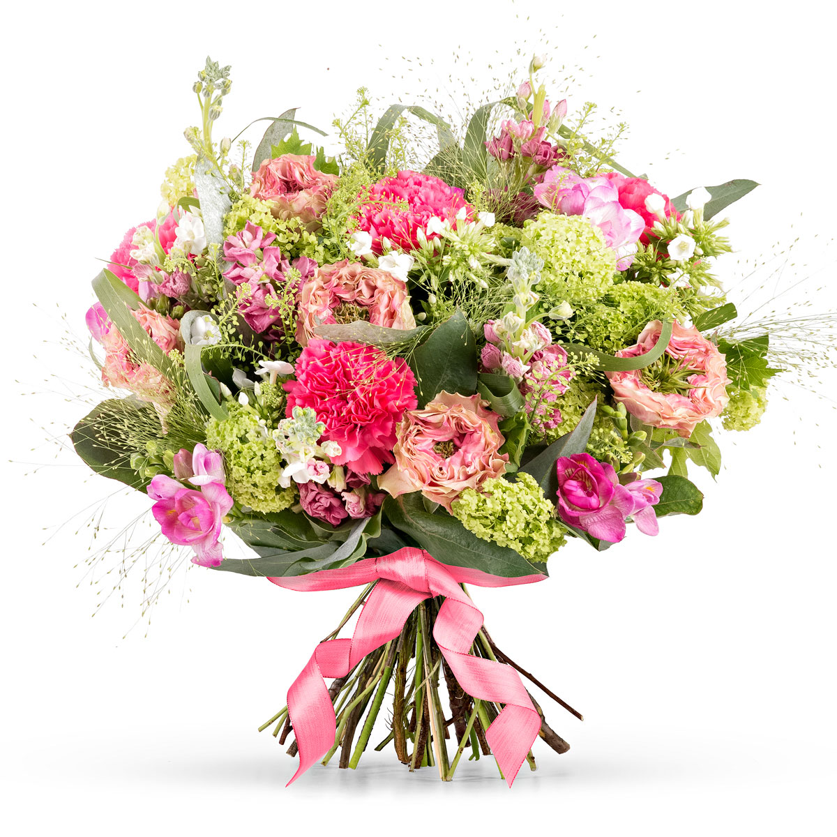 Bouquet De Fleurs Roses Pour La Fête Des Mères Large 35 Cm