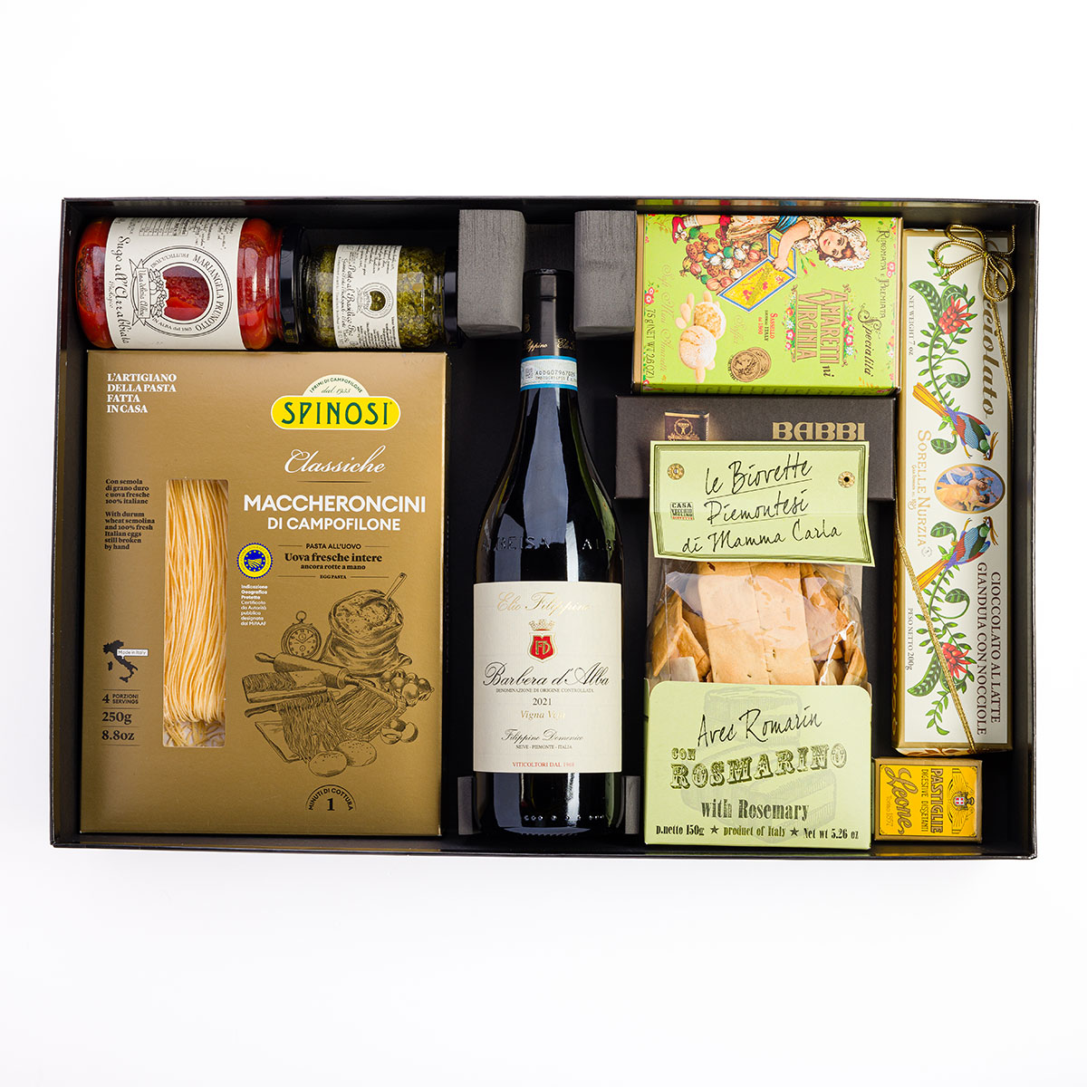 Panier Gourmand Italien & Vin Rouge Cadeau 