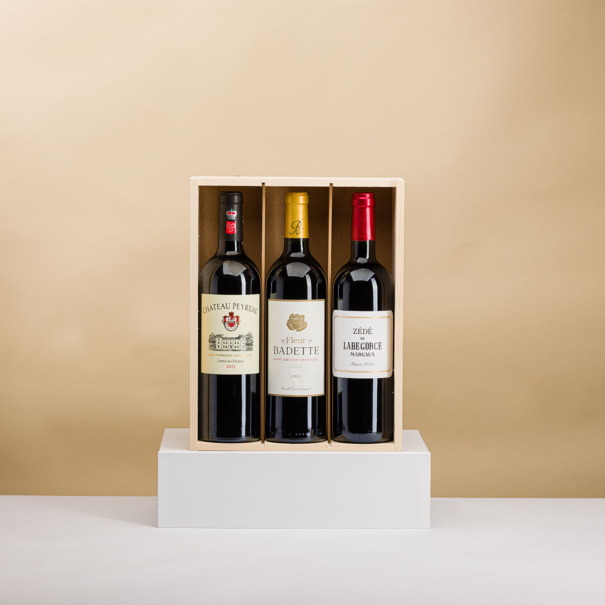 COFFRET CADEAU FOOTBALL 3 bouteilles VINS ROUGES COTE DE DURAS 2014 -  BAZAAR DISCOUNT